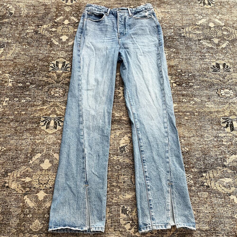 Good American Denim Good Boy Twist Slit Jeans Women's Size 6 / 28